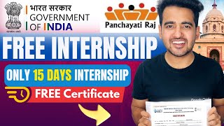 Only 15 Days Internship  Free Government Internships amp Earn ₹7kMonth  MOPR Internship 2024 [upl. by Sibell908]