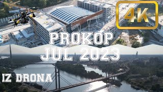 Prokop i Novi Železnički most jul 2023 iz vazduha 4K [upl. by Fields]