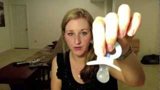 Nuk by Gerber Stage 1 Orthodontic Pacifier  Product Review [upl. by Emyam]