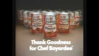 Chef Boyardee Commercial 1984 [upl. by Annahsohs]