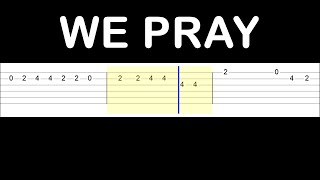 WE PRAY  Coldplay Little Simz Burna Boy Elyanna TINI Easy Guitar Tabs Tutorial [upl. by Bluefarb509]