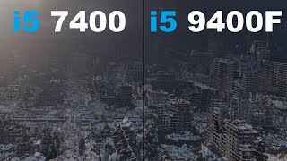 i5 9400F vs i5 7400 gaming test [upl. by Housum]