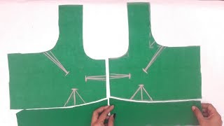 simple blouse cutting and stitching video  blouse stitching video [upl. by Nathanael]