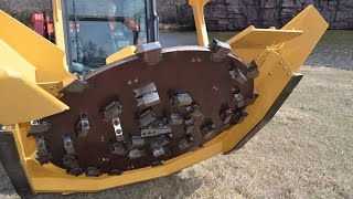 Operating Techniques Disc Mulcher Attachment for SkidSteer GEN I  Diamond Mowers [upl. by Ayt]