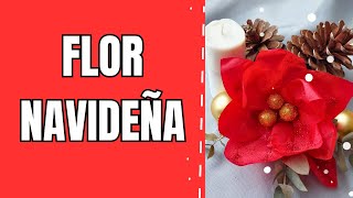 Increíbles ideas para crear FLORES NAVIDEÑAS de tela sin gastar mucho [upl. by Orthman545]