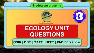 Ecology Important Questions  Ecosystem  Survivorship Curve  Biodotcom  CSIR Ecology GATE [upl. by Ammadas]