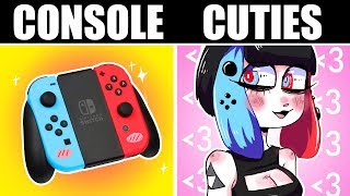 IF CONSOLES WERE CUTE GIRLS Nintendo Switch Xbox One PS4 [upl. by Llerraj639]