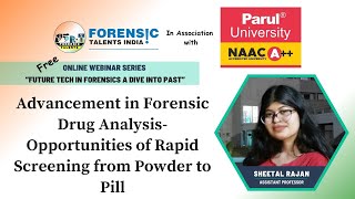 quotAdvancement in Forensic Drug AnalysisOpportunities of Rapid Screening from Powder to Pillquot [upl. by Stanway]