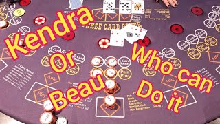 3 Card Poker PART 3 CAN BEAU COME THROUGH casino tablegames poker [upl. by Yaf119]