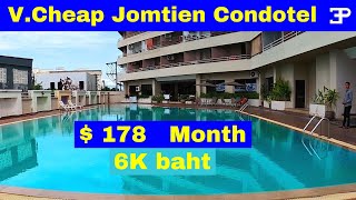 Pattaya Thailand very cheap hotels from only  6 USD per night in Jomtien [upl. by Newlin]