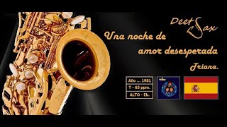 🇪🇸 UNA NOCHE DE AMOR DESESPERADA  Triana  Alto Sax [upl. by Klinges]