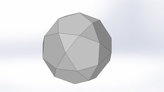 How to make Icosidodecahedron by SolidWorks  3D CAD [upl. by Alaehcim]