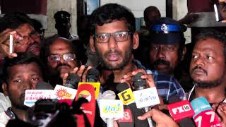 Who got arrested Tamilrockers or Tamilgun  Vishal answers at police station [upl. by Pitchford]