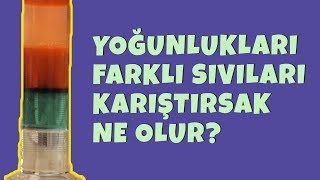 Yoğunlukları Farklı Sıvıları Karıştırırsak Ne Olur [upl. by Xaviera]