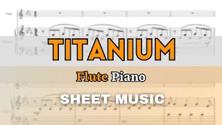 David Guetta  Titanium  Flute and Piano Sheet MusicFull Score [upl. by Uol765]