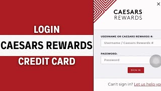 How to Login to Caesars Rewards Credit Card Account  Caesars Rewards Visa Tutorial 2024 [upl. by Jennee]