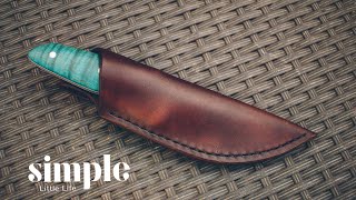 Making a leather knife sheath [upl. by Golter]