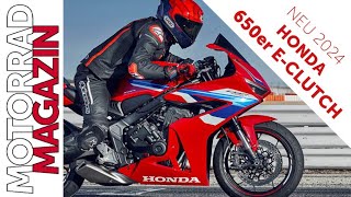 Honda CB650R und CBR650R 2024 mit EClutch Kupplungsautomatik [upl. by Lladnew]