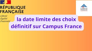 comment faire le choix définitif après lacceptation campus France [upl. by Landmeier]