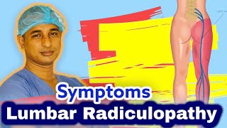 Lumbar Radiculopathy Symptomslowbackpain lumbar radiculopathy causes PainfixRx [upl. by Lekram]