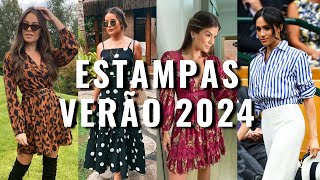 TENDÊNCIAS DE ESTAMPAS VERÃO 2024  TUDO O QUE VAI BOMBAR NA PRIMAVERA VERÃO [upl. by Annecorinne]