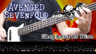 Avenged Sevenfold  Shepherd Of Fire Bass Cover  TABS [upl. by Trahern]