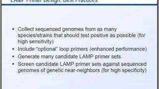 PerformanceBased Design Considerations for LoopMediated Isothermal Amplification [upl. by Metcalf372]