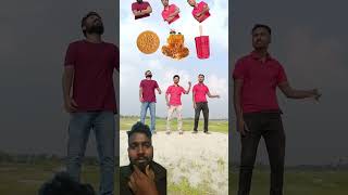 3 man body parts Eating biscuits icecream honey matching magical vfx video trending short [upl. by Priebe]