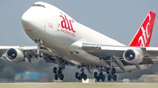 BOEING 747 DEPARTURE with a LONG TAKEOFF Run  B747 Landing 4K [upl. by Netsoj423]