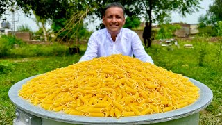 Pasta in White Sauce  White Sauce Pasta Cooking in Village  Indian Style WHITE SAUCE Pasta Recipe [upl. by Claudio]