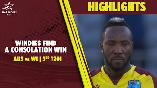 Andre Russell Powers West Indies to make it 21 in Perth  AUS vs WI 3rd T20I Highlights [upl. by Besnard352]