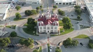 A short flight over Weatherford Texas downtown 61524 [upl. by Yahs]