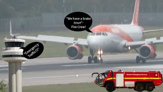 EasyJet A320  Emergency Landing  London Gatwick  31082024 [upl. by Lednik725]