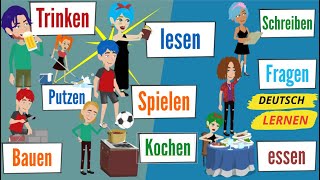 German for beginnres Wichtige Verben für Deutsch lernen A1 A2 die Verben a1 und a2 Easy Deutsch [upl. by Earehs]