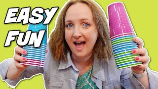 10 EASY INDOOR Games With CUPS  GAMES For ALL AGES [upl. by Juback604]