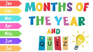 Months of the Year Fun Quiz and Catchy Song for Kids  4K [upl. by Eizzil210]