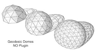 creating various types of geodesic domes with no plugins in Sketchup [upl. by Rust]