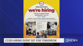 CCISD hiring event set for Wednesday July 10 [upl. by Nylcsoj122]