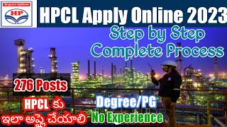 HPCL Apply Online TeluguHPCL Form Fill Up 2023 Engineer OfficerHow to apply hpcl latest jobs 2023 [upl. by Oiredised]