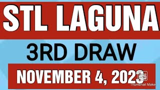 STL LAGUNA RESULT TODAY 3RD DRAW NOVEMBER 4 2023 8PM [upl. by Llertnek]