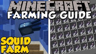 How To Make An Effective Squid Farm  Minecraft Farming Guide [upl. by Adlare]