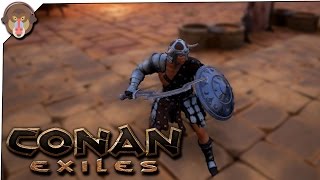 Conan Exiles Gameplay  P16  Heavy Armor Ancient Khopesh Sword ConanExiles [upl. by Gnehc39]