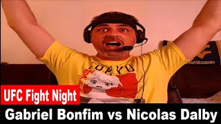 UFC Fight Night Nicolas Dalby KOs Gabriel Bonfim LIVE REACTION [upl. by Zeb]