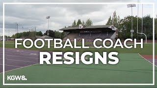 High school football coach resigns after accusations of hitting students [upl. by Senhauser341]