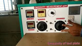 Experiment 6 Emissivity of test plate [upl. by Alexa]