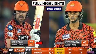 Abhishek Sharma Batting Highlights vs MI  Travis Head Batting Highlights vs MI  SRH 277 Runs [upl. by Honorine867]