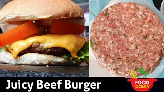 Homemade Juicy Burger Patty Recipe  Tasty Beef Hamburger Patty Recipe​ [upl. by Junius]