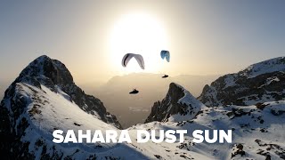 Epic Paragliding in Sahara Dust Sun [upl. by Eelyek]