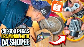 CHEGOU PEÇAS NOVA PRA MINHA MOTO QUE COMPREI NA SHOPEE [upl. by Sheply967]