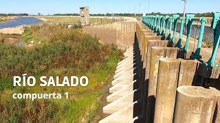 el RÍO SALADO desde la compuerta 1 en GENERAL BELGRANO Buenos Aires [upl. by Amekahs]